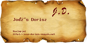 Joós Dorisz névjegykártya